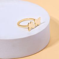 Fashion Butterfly Alloy Gold Plated Women's Open Ring 1 Piece main image 1