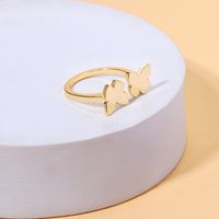 Fashion Butterfly Alloy Gold Plated Women's Open Ring 1 Piece main image 6