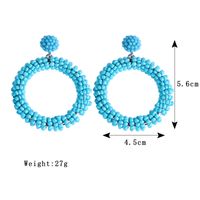 Ethnic Style Round Glass Women's Drop Earrings 1 Pair main image 5