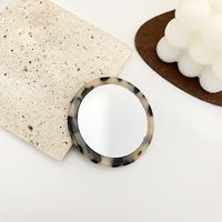 Simple Acetate Color Small Portable Round Makeup Mirror main image 4