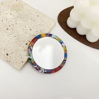 Simple Acetate Color Small Portable Round Makeup Mirror sku image 8