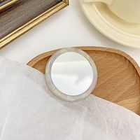 Simple Acetate Color Small Portable Round Makeup Mirror main image 5