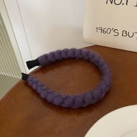 Simple Style Solid Color Cloth Knitting Hair Band 1 Piece main image 5