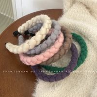 Simple Style Solid Color Cloth Knitting Hair Band 1 Piece main image 1