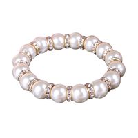 Mode Rond Alliage Perle Placage Incruster Strass Femmes Bracelets main image 5