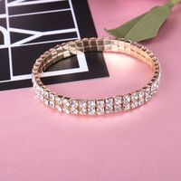Mode Rond Alliage Perle Placage Incruster Strass Femmes Bracelets main image 2