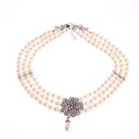 Fashion Flower Artificial Pearl Inlay Artificial Gemstones Women's Bracelets Earrings Necklace main image 5