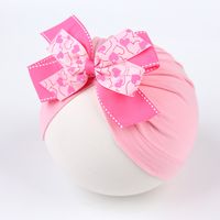 Children Unisex Cute Bow Knot Printing Baby Hat main image 4
