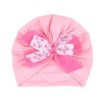 Children Unisex Cute Bow Knot Printing Baby Hat sku image 2