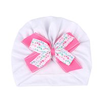 Children Unisex Cute Bow Knot Printing Baby Hat sku image 3