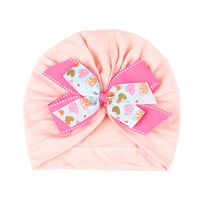 Children Unisex Cute Bow Knot Printing Baby Hat sku image 6