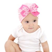 Children Unisex Cute Bow Knot Printing Baby Hat main image 5