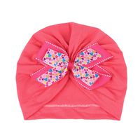 Children Unisex Cute Bow Knot Printing Baby Hat sku image 5