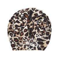 Kinder Unisex Mode Leopard Großer Bogen Babymütze main image 3