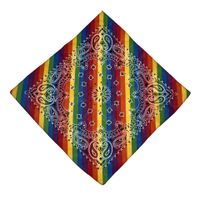 Unisex Hip-hop Rainbow Cotton Kerchief sku image 3