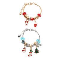 Fashion Christmas Tree Elk Alloy Plating Girl's Bracelets 1 Set main image 3