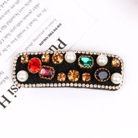 Classic Style Solid Color Rhinestone Hair Clip sku image 32