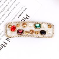 Classic Style Solid Color Rhinestone Hair Clip sku image 33
