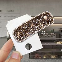 Classic Style Solid Color Rhinestone Hair Clip sku image 51