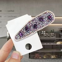 Classic Style Solid Color Rhinestone Hair Clip sku image 55