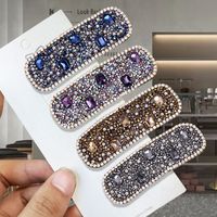 Vintage Style Geometric Rhinestone Hair Clip 1 Piece main image 2