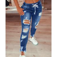 Women's Daily Casual Solid Color Full Length Ripped Jeans main image 3
