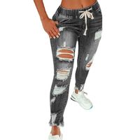 Women's Daily Casual Solid Color Full Length Ripped Jeans main image 2