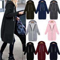 Women'S Simple Style Solid Color Zipper Hoodie main image 1