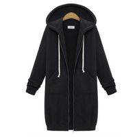 Women'S Simple Style Solid Color Zipper Hoodie main image 3