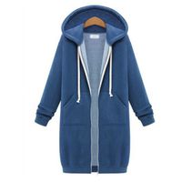 Women'S Simple Style Solid Color Zipper Hoodie main image 2