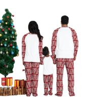 Retro Weihnachtsbaum Elasthan Drucken Hosen-sets Gerade Hosen Familie Passenden Outfits main image 3