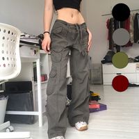 Women's Daily Casual Solid Color Full Length Washed Casual Pants main image 1