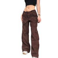 Women's Daily Casual Solid Color Full Length Washed Casual Pants main image 3