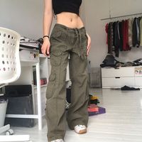 Women's Daily Casual Solid Color Full Length Washed Casual Pants main image 5