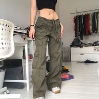 Women's Daily Casual Solid Color Full Length Washed Casual Pants main image 6