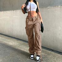 Women's Daily Fashion Solid Color Full Length Multiple Pockets Cargo Pants main image 1