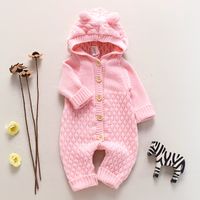 Cute Solid Color Cotton Baby Clothes main image 4
