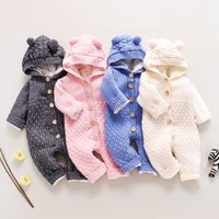 Cute Solid Color Cotton Baby Clothes main image 1
