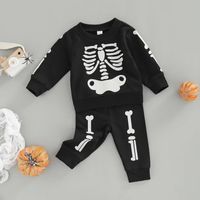 Halloween Fashion Skeleton Cotton Baby Clothing Sets main image 3