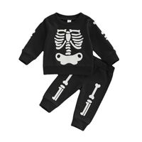 Halloween Fashion Skeleton Cotton Baby Clothing Sets main image 6