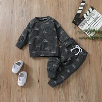 Casual Sun Printing Cotton Boys Clothing Sets sku image 12