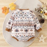 Fashion Geometric Polyester Printing Baby Clothes main image 3