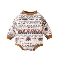 Fashion Geometric Polyester Printing Baby Clothes main image 4