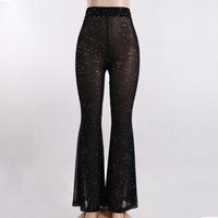 Casual Polka Dots Polyester Full Length Patchwork See-through Casual Pants main image 3