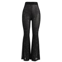Casual Polka Dots Polyester Full Length Patchwork See-through Casual Pants main image 2