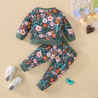 Pastoral Flower Printing Cotton Blend Baby Clothing Sets main image 3
