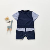 Cute Stripe Cotton Baby Clothes sku image 3