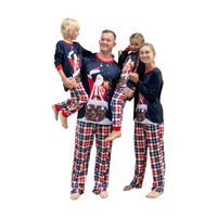 Süß Weihnachtsmann Polyester Hosen-sets Gerade Hosen Familie Passenden Outfits main image 4