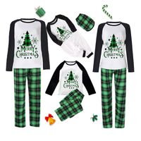 Casual Christmas Tree Cotton Blend Pants Sets Straight Pants T-shirt Family Matching Outfits main image 5