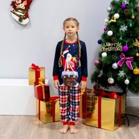 Süß Weihnachtsmann Polyester Hosen-sets Gerade Hosen Familie Passenden Outfits main image 3
